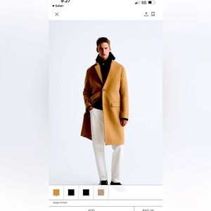 Zara mens coat size medium